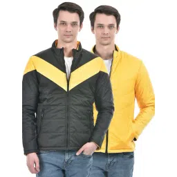 Numero Uno Multicolored Regular Fit Colour Block Reversible Jacket-picture-31