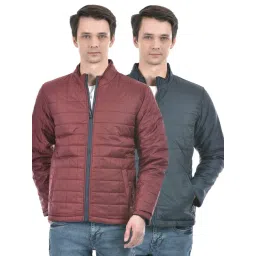 Numero Uno Multicolored Regular Fit Quilted Reversible Jacket-picture-38