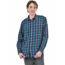 Numero Uno Mustard Regular Fit Checks Shirt-picture-35