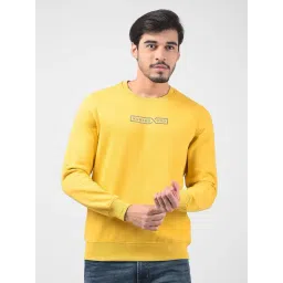 NUMERO UNO Mustard Regular Fit Pullover Sweatshirt-picture-12