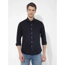 Numero Uno Navy Cotton Regular Fit Shirt-picture-22