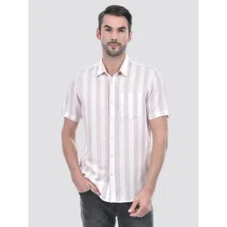 Numero Uno Pink Regular Fit Striped Shirt-picture-29