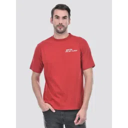 Numero Uno Red Cotton Oversized Printed T-Shirt-picture-10