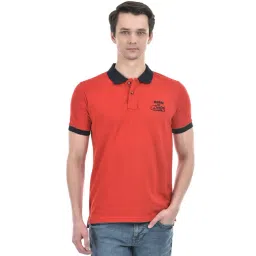 Numero Uno Red Cotton Slim Fit Polo T-Shirt-picture-26