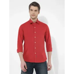 Numero Uno Red Cotton Slim Fit Shirt-picture-26