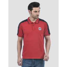NUMERO UNO Red Regular Fit Colorblock Polo T-shirt-picture-14