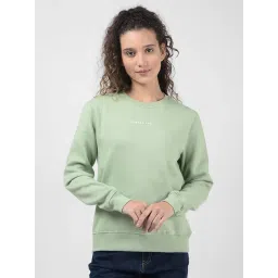 NUMERO UNO Sea Green Fleece Regular Fit Sweatshirt-picture-11