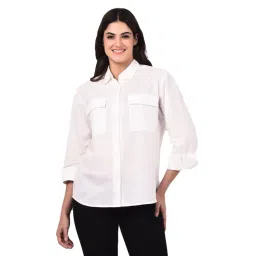 Numero Uno White Cotton Solid Regular Fit Shirt-picture-37