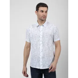 Numero Uno White Regular Fit Abstract Shirt-picture-33