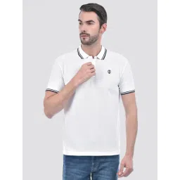 Numero Uno White Regular Fit Striped Polo T-Shirt-picture-15