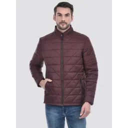 Numero Uno Wine Regular Fit Quilted Jacket-picture-39