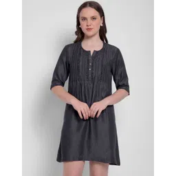Numero Uno Women Round Neck A-Line Dress-picture-19