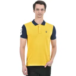 Numero Uno Yellow Cotton Slim Fit Polo T-Shirt-picture-25