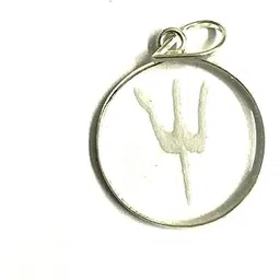 numeroastro Beautifully Designed Crystal Shiv Trishul Pendant In White Metal (2 Cms) (1 Pc)-picture-35