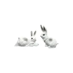 numeroastro White & Black Feng Shui Vastu Rabbit Pair Showpiece-picture-26