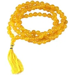 numeroastro Yellow Agate (Hakik) Knotted Mala (108 Beads) for Men & Women (8 MM) (1 Pc)-picture-19
