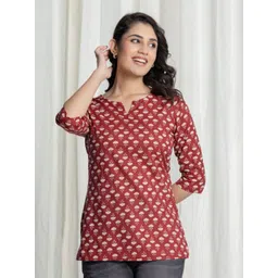 NUNCHII Floral Print Cotton Top-image-1