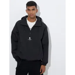 nuon men Nuon by Westside Black Solid Hoodie-picture-26