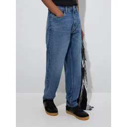 nuon men Nuon by Westside Blue Faded Relaxed-Fit Mid-Rise Jeans-picture-41