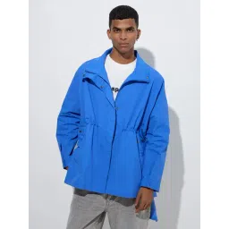 nuon men Nuon by Westside Blue Solid Parka Jacket-picture-20