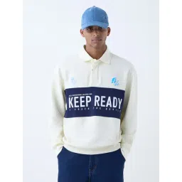 nuon men Nuon by Westside Off-White Relaxed-Fit Cotton-Blend Polo T-Shirt-picture-21