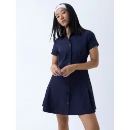 nuon women Nuon by Westside Navy Solid Shirt Dress image 1