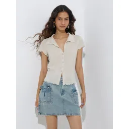 nuon women Nuon by Westside Beige Solid Top-picture-38