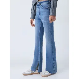 nuon women Nuon by Westside Blue Faded High-Rise Flared Jeans-picture-12