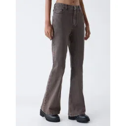 nuon women Nuon by Westside Brown High-Rise Flared Jeans-picture-31