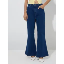 nuon women Nuon by Westside Dark Blue Bootcut High-Rise Jeans-picture-19