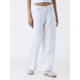 nuon women Nuon by Westside White Frayed High-Rise Jeans-picture-41