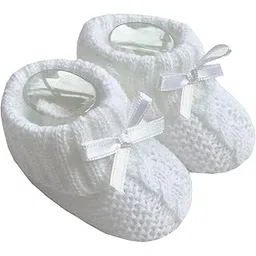 nursery time Baby Boys Girls 1 Pair Knitted Booties Soft Newborn Knitted Booties With Bow 116-354-picture-39