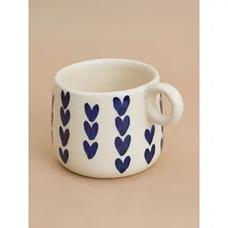 NURTURE INDIA Blue & White Printed Ceramic Glossy Mugs 300ml-picture-16
