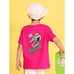 NUSYL Boys Animal Graphic Printed Round Neck Oversized T-shirt-picture-11