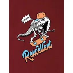 NUSYL Boys Animal Graphic Printed Round Neck Oversized T-shirt image 4