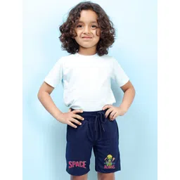 NUSYL Boys Graphic Printed Mid-Rise Cotton Shorts-picture-38
