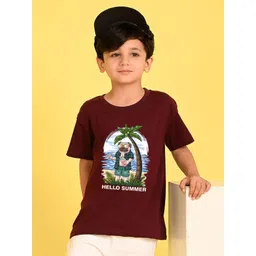 NUSYL Boys Graphic Printed Nautical Round Neck Oversized T-shirt-picture-15