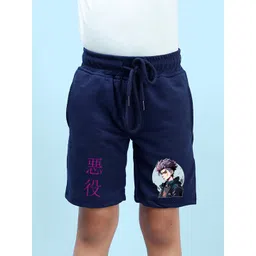 NUSYL Boys Graphic Printed Regular Fit Mid-Rise Cotton Shorts-picture-34