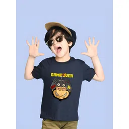 NUSYL Boys Graphic Printed Round Neck Cotton Oversized T-shirt-picture-44