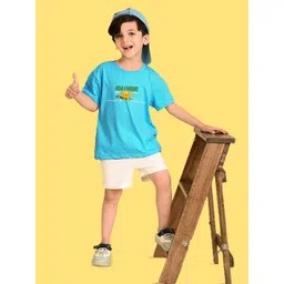 NUSYL Boys Graphic Printed Round Neck Oversized T-shirt-picture-46