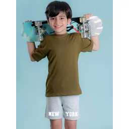 NUSYL Boys Mid-Rise Cotton Shorts-picture-29