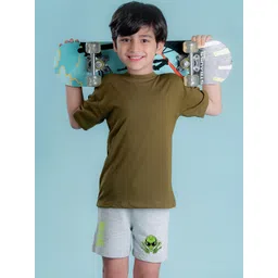 NUSYL Boys Mid-Rise Cotton Shorts-picture-24