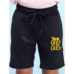 NUSYL Boys Mid-Rise Typography Printed Casual Cotton Shorts-picture-32