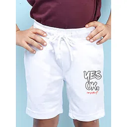 NUSYL Boys Mid-Rise Typography Printed Casual Cotton Shorts-picture-34