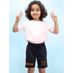 NUSYL Boys Mid-Rise Typography Printed Cotton Shorts-picture-21