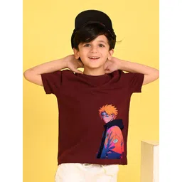 NUSYL Boys Naruto Graphic Printed Round Neck Longline Oversized T-shirt-picture-40