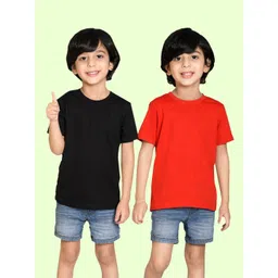 NUSYL Boys Pack Of 2 Round Neck Regular Fit T-shirt-picture-56