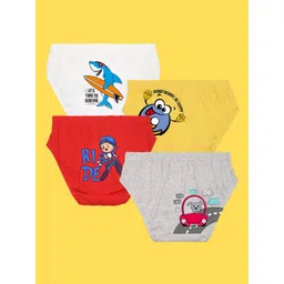 NUSYL Boys Pack of 4 Printed Anti-Bacterial Pure Cotton Basic Briefs NUBCBRFPO4.0015-picture-29
