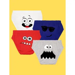 NUSYL Boys Pack Of 4 Printed Cotton Basic Briefs NUBCBRFPO4.0021-picture-28