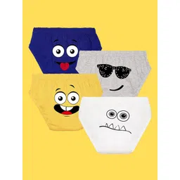 NUSYL Boys Pack Of 4 Printed Cotton Basic Briefs NUBCBRFPO4.0023-picture-24